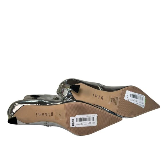 Gianni Bini Silver Metallic Pointed Toe Ankle Booties – Women’s Size 8.5M - Picture 6 of 10